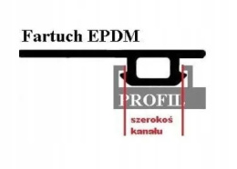 Fartuch EPDM 0,75mm zewnętrzny z klipsem systemowym + taśma butylowa od 100 do 700 mm - 25 m.b..