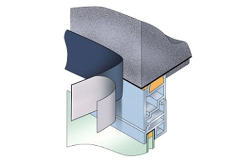 Fartuch EPDM 0,75mm zewnętrzny z taśmą butylową od 100 do 500 mm - 25 m.b.. Fartuch EPDM 0,75mm zewnętrzny z taśmą butylową od 100 do 500 mm - 25 m.b..